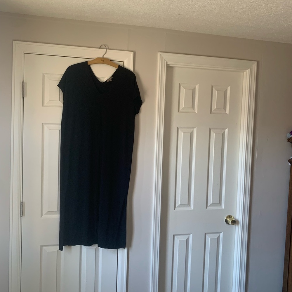 Lilla P Classic Black Midi Dress